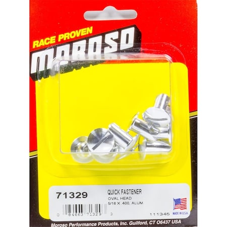 Moroso 71329 Oval Head Quick Fastener - 0.31 x 0.400 in. MOR71329