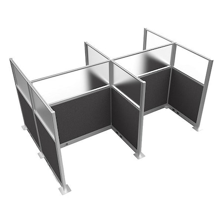 Versare Cubicle Kit, Charcoal Gray, 72 in H HPEK-4P4-S-DGY-FR