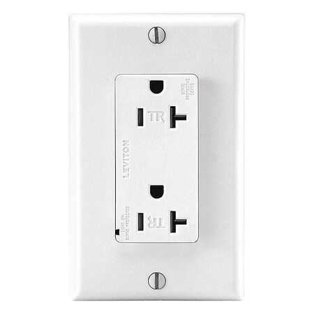 Leviton Plugs&Rcptcls, 20A, 125VAC, Wht, Polycarb T5380-W