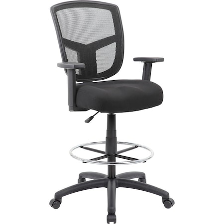 Boss Fabric Drafting Chair, 30-, Adjustable, Black B16021