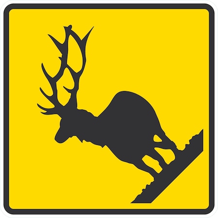 Lyle Reindeer Graphic, 24x24, Engineer Grade, Yellow G-12936-EG_24x24