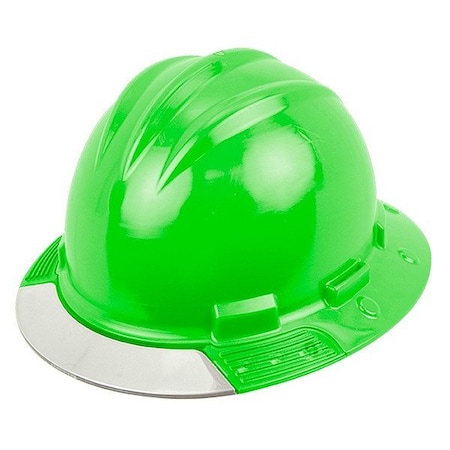 Bullard HardHat, FrontBrim, AboveView, FluorGrn AVHGRC