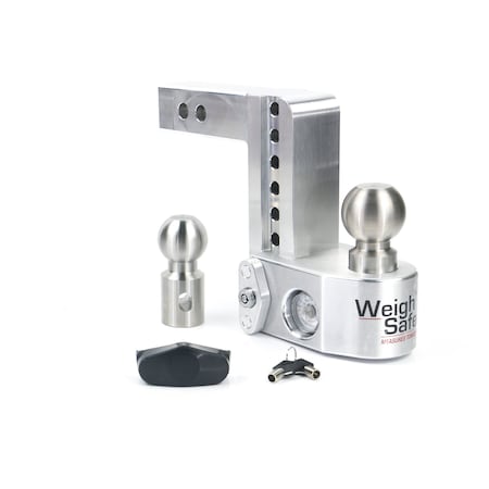 Weigh Safe HITCH ACCESSORIES Fits 2 Inch Receiver 12500 Gross Trailer Weight Adjustable Stowable 6 Inch Dro WS6-2