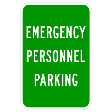 Sign Solutions Usa Parking Sign, 12 in W, Aluminum Sign, GREEN DCS06HWT1218CUS00179