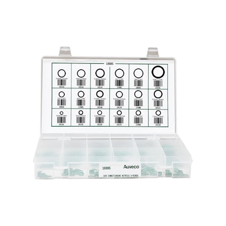Auveco Nitrile Air Conditioner O-Ring Kit. Assortment 18885