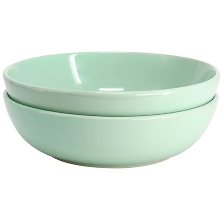 Martha Stewart Everyday 2 Piece 8.5 Inch Stoneware Dinner Bowl Set in Mint 121360.02