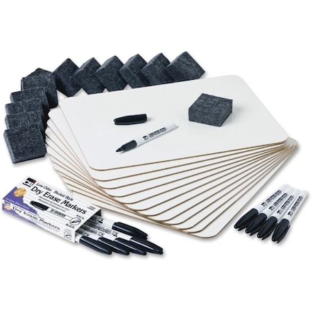 Charles Leonard Charles Leonard LEO Lapboard Class Plain Pack Dry Erase Boards, Melamine, White - 12 Count CH465115