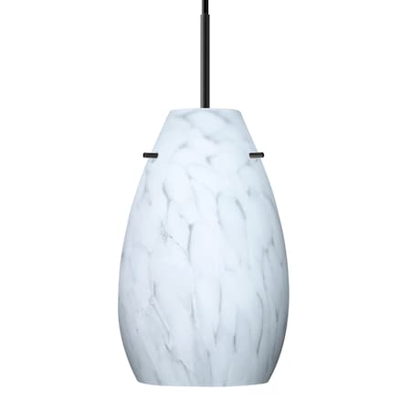 Besa Lighting Besa Pera 9 Pendant, Carrera, Black Finish, 1x 9W LED 1JT-412619-LED-BK