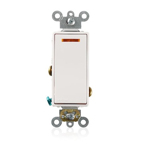 Leviton Wall Switch, 2 hp, Rocker, 20 A, White 5649-2W