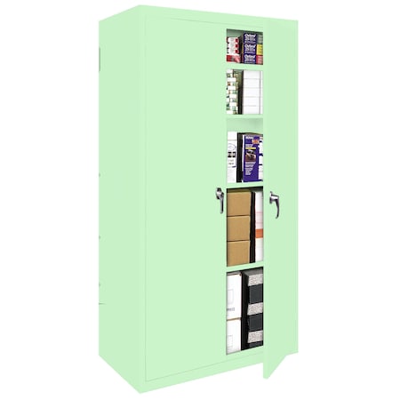 Steel Cabinets Usa Storage Cabinet, 72 in H, 36 in W, Pastel Green, 4 Shelves FS-36-PT GRN
