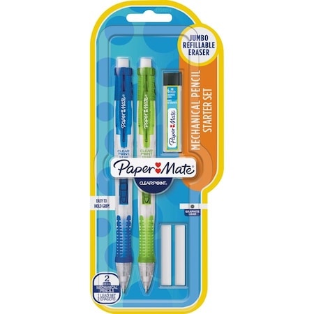 Paper Mate Pencil, Eraser Included, Black, HB, PK2 1759214