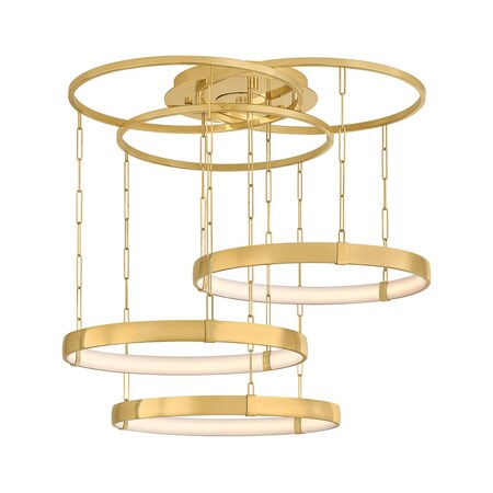 Corbett Lighting Chiasso 3 Light Chandelier in Vintage Polished Brass Finish 537-38-VPB