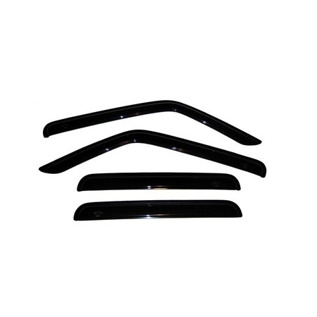 Ventshade Rainguards, Aerodynamic Design, Tape-On, Smoke, Acrylic, Set Of 4 94357