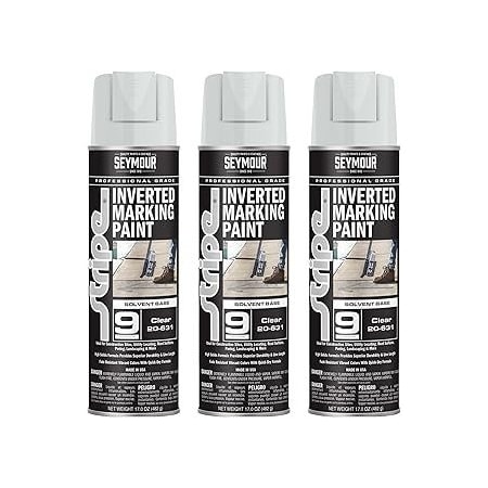 Seymour Midwest Stripe 9-Series Inverted Ground Marking Paint, Clear net 17oz., 3PK 20631-3