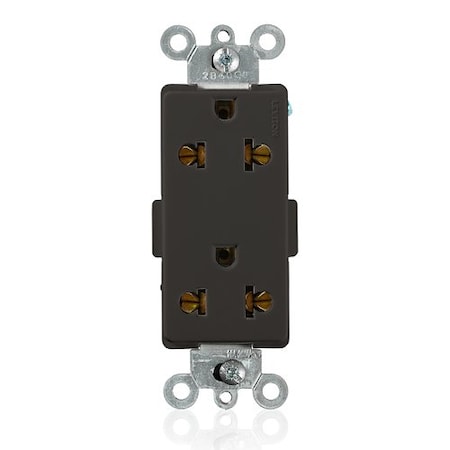 Leviton Rcptcl, 15/16A, 125/250VAC, Blk, Nyln, PK1 5835-E