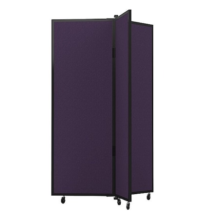 Screenflex Room Divider, Black, Steel, 36 in W CDS603-DG
