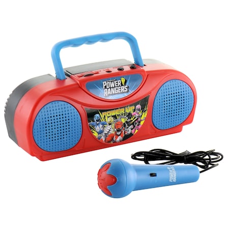 Power Rangers Portable FM Radio Karaoke Kit with Microphone KO1-03032A-RED