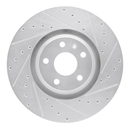 Dynamic Friction Co DFC Brake Rotor - Drilled and Slotted - Silver 631-73054R