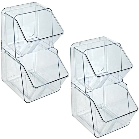 Azar Displays Two-Tier Clear Organizer, 2PK 556760-2PK
