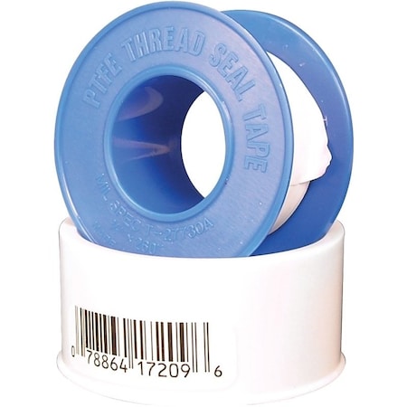 Harvey Tool Thread Seal Tape, 260 in L, 3/4 in W, PTFE, Blue/White 17209B