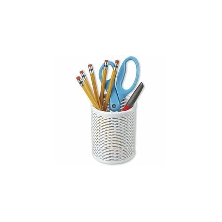 Artistic Metal Pencil Cup, White ART20005WH