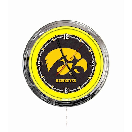 Holland Bar Stool University of Iowa 16 LED Wall Clock ClkL16