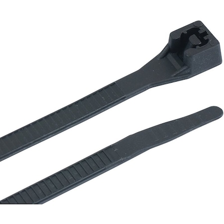 Gardner Bender Cable Tie, 15 in L, 4 in Max Bundle Dia., Black, Nylon 6/6, 175 lb Strength 46-415UVB