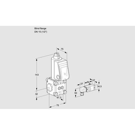 Honeywell Kromschroder Solenoid Gas Safety Valve - Class A, 500 mbar, IP65, EN 161 KS88011033