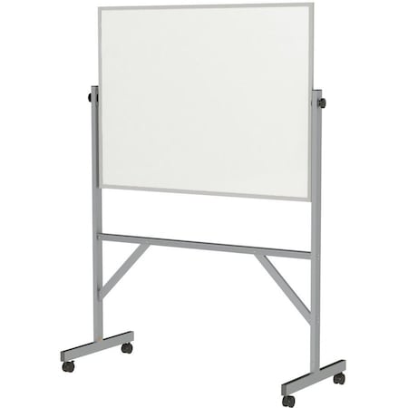 Ghent Dry Erase Board, Plastic, 78 1/4 in, 53 1/4 in, Aluminum Frame, White, Gloss ARMM34