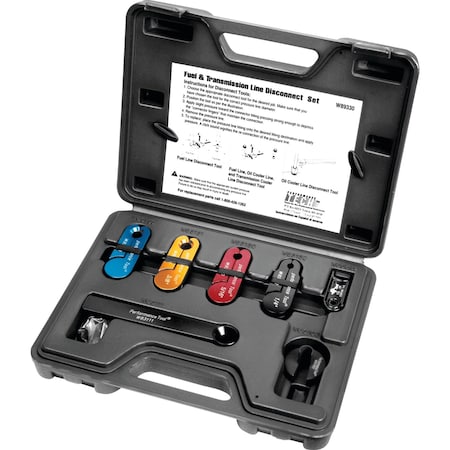 Performance Tool 7 pc. Fuel Line Disconnect Set, Color Coded, Aluminum, Ford Chrysler GM W89330