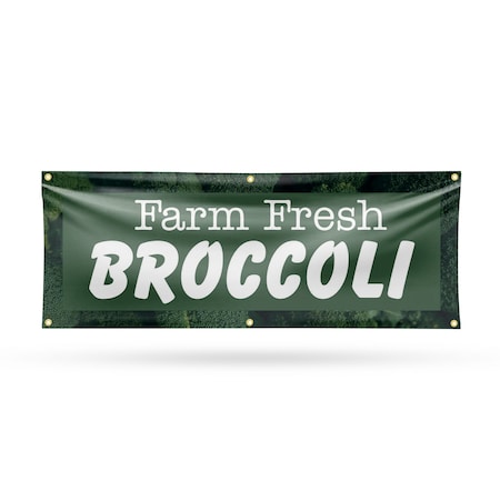 Signmission Farm Fresh Broccoli, 24 Inch x 72 Inch, Vinyl Banner B-72-30581