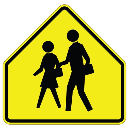 Sign Solutions Usa Traffic Sign, 48 in Width, Aluminum Sign, Pentagon DUS06HYE4848S1-1