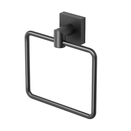 Gatco Glam Too Towel Ring, Matte Black 5632MX