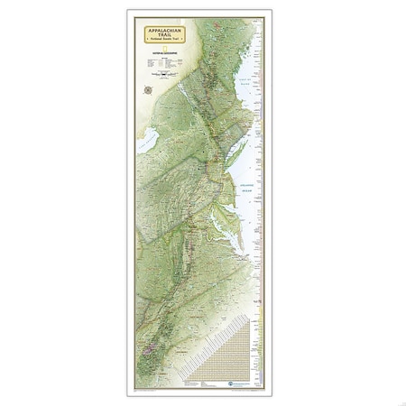 National Geographic Appalachian Trail Map, Laminated, 18'' x 48'' RE01020743