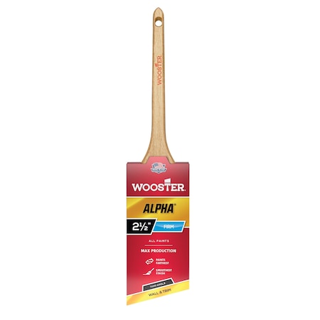 Wooster 2-1/2" Thin Angle Sash Firm, Micro Tip Bristle, Paint Brush, Wood Handle 4230-2 1/2