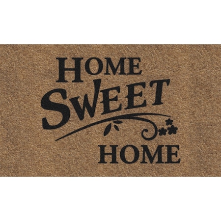 Americo Home 18'' x 30'' Home Sweet Home Koko Faux Coir Entrance Mat 77FLHSH830