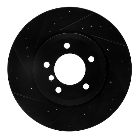 Dynamic Friction Co DFC Brake Rotor - Drilled and Slotted - Black 633-31048L