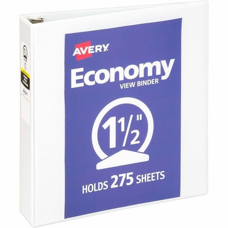 Avery reg Economy View Binder, White, 4PK AVE05726BD