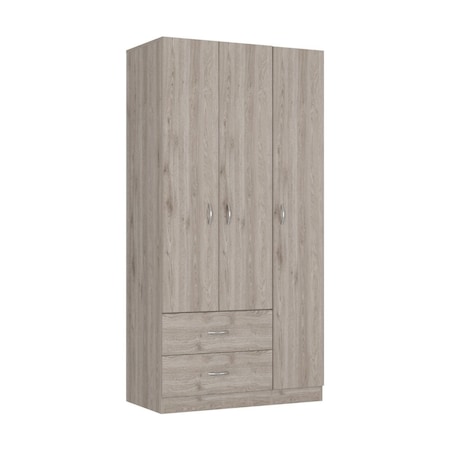Homeroots 71" Light Gray Manufactured Wood Two Drawer Combo Dresser 478411