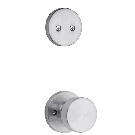 Kwikset Dummy Interior Pismo Knob Trim with Round Rose Satin Chrome Finish 973PSKRDT-26D