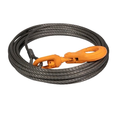 Mytee Products Wire Rope Steel Core Winch Cable IWRC 9/16 inx150 ft Self Locking Swivel Hook WW916-150