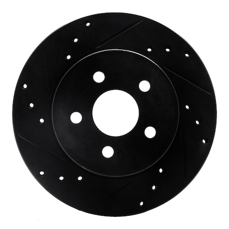 Dynamic Friction Co DFC Brake Rotor - Drilled and Slotted - Black 633-52009L