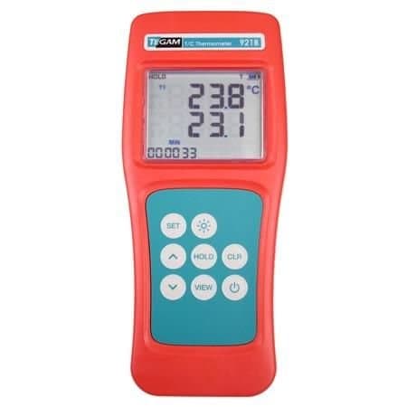 Omega Thermocouple Thermometer, Intrinsically Safe, K, J, T, E, B, N, R & S-type, 4.5 V (3 AA), Miniature 922B