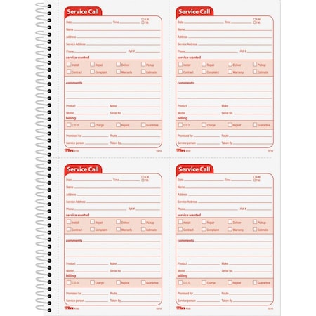 Tops Message Slip Book, 200 Sht, Spiral, 2 Part 4100