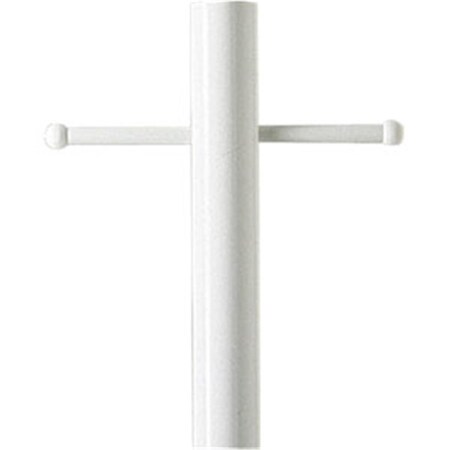 8 Day Lighting Smooth Aluminum Direct Burial Post with Ladder Rest, White 8 686397