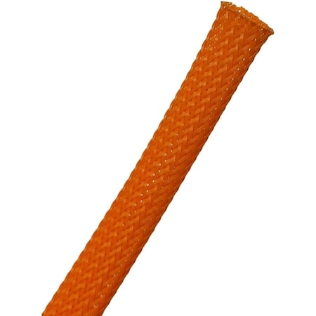 Kable Kontrol Expandable PET Braided Cable Sleeving, 1-1/2 in Inside Dia., 25 ft, Polyethylene Terephthalate FW150-25-OR