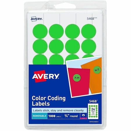 Avery Printable Color Coding Labels, PK1008 05468