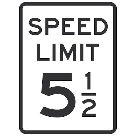 Lyle Speed Limit 5 1/2, 18x24, Non-Reflective, White G-10866-NA_18x24