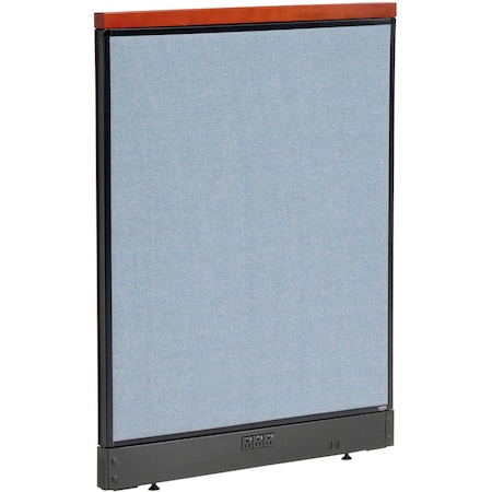 Global Industrial Interion Deluxe Electric Office Partition Panel, 36-1/4"W x 47-1/2"H, Blue 277543EBL