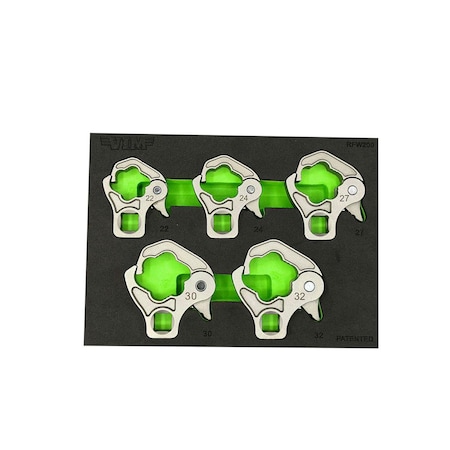 Vim Tools 5 Piece 1/2 Inch Drive Large Ratcheting Flare Nut Wrench Set RFW200